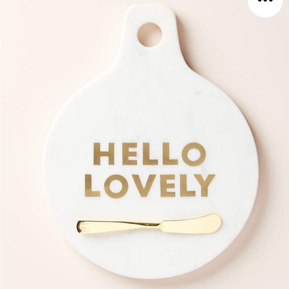 New-Anthropologie Marble and Brass Cheese Board